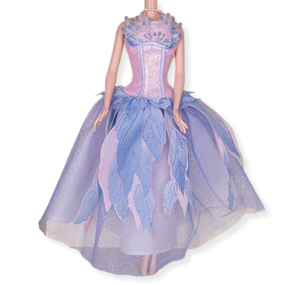 Barbie 2003 Odette Swan Lake Gown Ballet Long Tutu Pink Blue Shimmer Vtg #B2766 - Picture 1 of 2